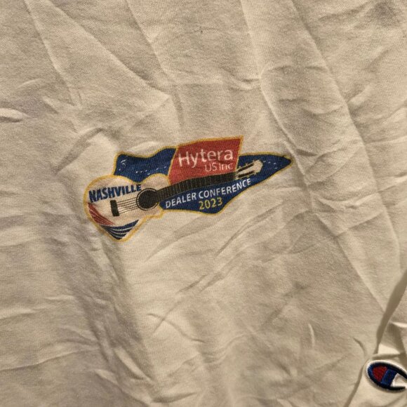 Champion Shirt Mens XXL White Nashville Dealer Conference 2023 Guitar Graphic - Picture 4 of 4